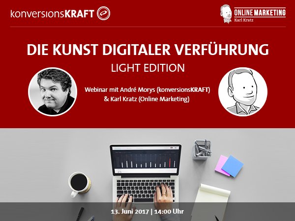 Lerne die Kunst digitaler Verführung kennen - mit <a href="/karlkratz/">Karl Kratz</a> im kostenlosen Webinar! Melde Dich jetzt an >> kKrft.ly/fnf