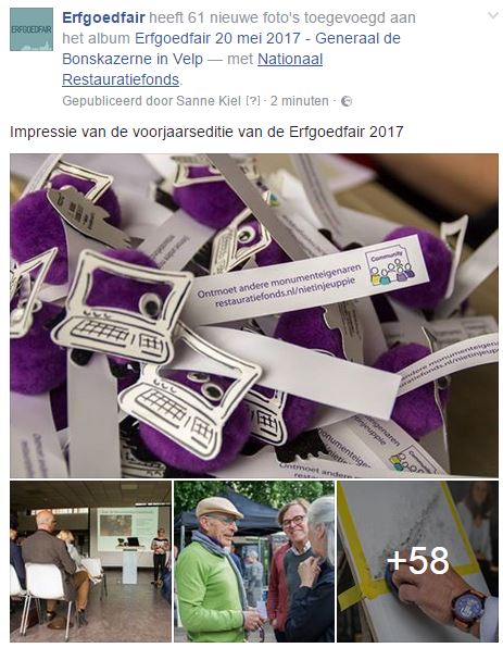 Bekijk nu het foto album van de voorjaarseditie van de Erfgoedfair van 20 mei in Velp op Facebook! facebook.com/erfgoedfair