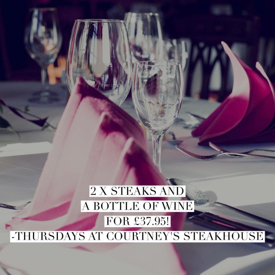 CourtneysSteak's tweet photo. Tomorrow night enjoy 2 Steaks and a Bottle of Wine for £37.95. Bookings: 02830251900 

#LoveThursdays #GoodFood #NewryCity #DateNight https://t.co/TfW2lywJeS