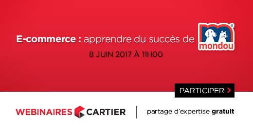 Vous êtes en #ecommerce? Suivez l'exemple de <a href="/Mondou/">Mondou</a> et les conseils de notre client #Cartier dans ce webinaire. bit.ly/2qWIvCW