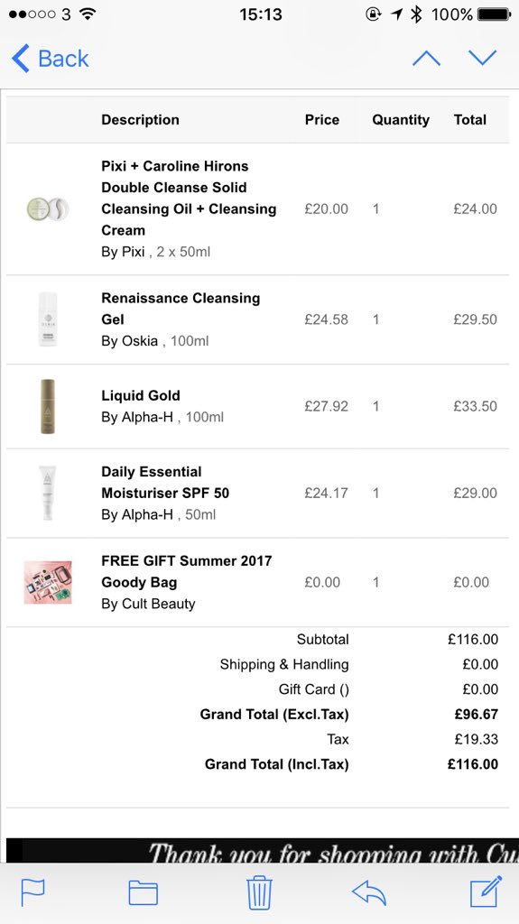 ameliamaryx's tweet photo. @cultbeauty Couldn't resist, had a crappy month so thought why not💁🏼 https://t.co/elTmueR9d3