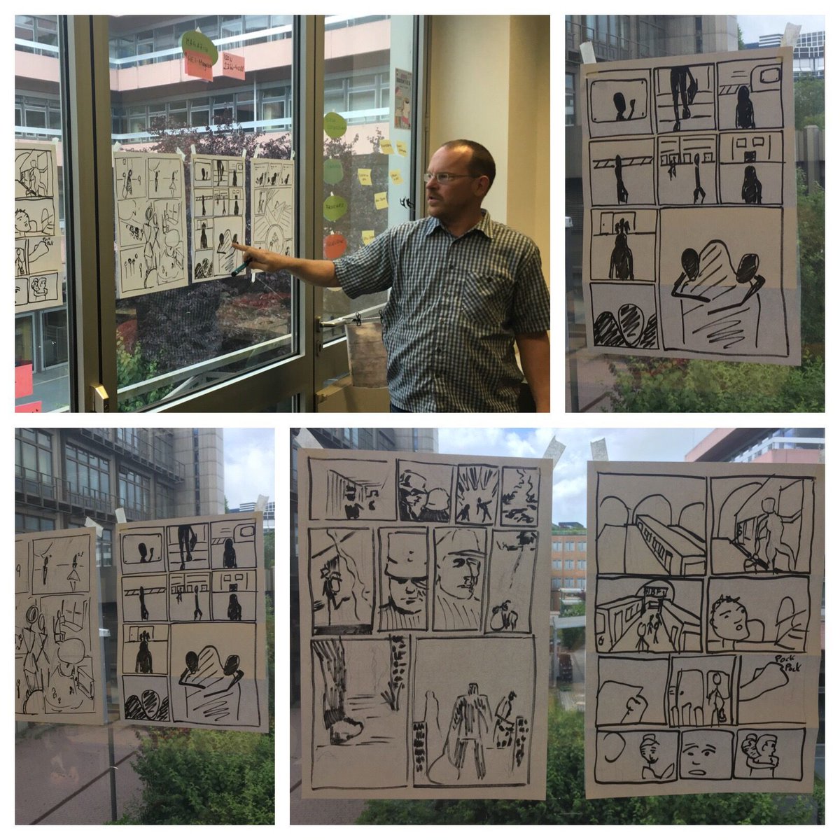InfoMediaDesign's tweet photo. Workshop zur Panelentwicklung im Rahmen des aktuellen #Comic Projektes unserer Crossmedia #Design Studis. https://t.co/Lh7I7XlGAD