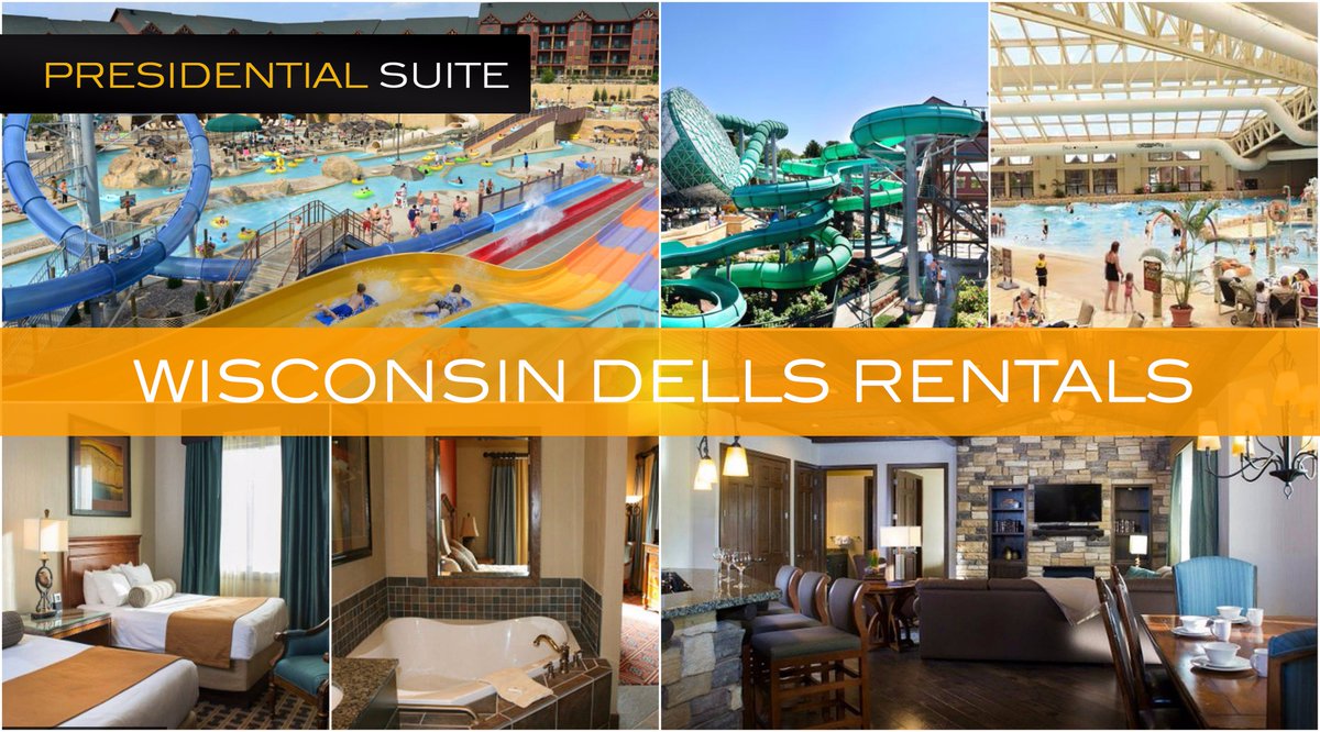 PRESIDENTIAL Vacation Condos at Glacier Canyon in Wisconsin Dells.
All suites include water park passes! facebook.com/wisconsindells…
