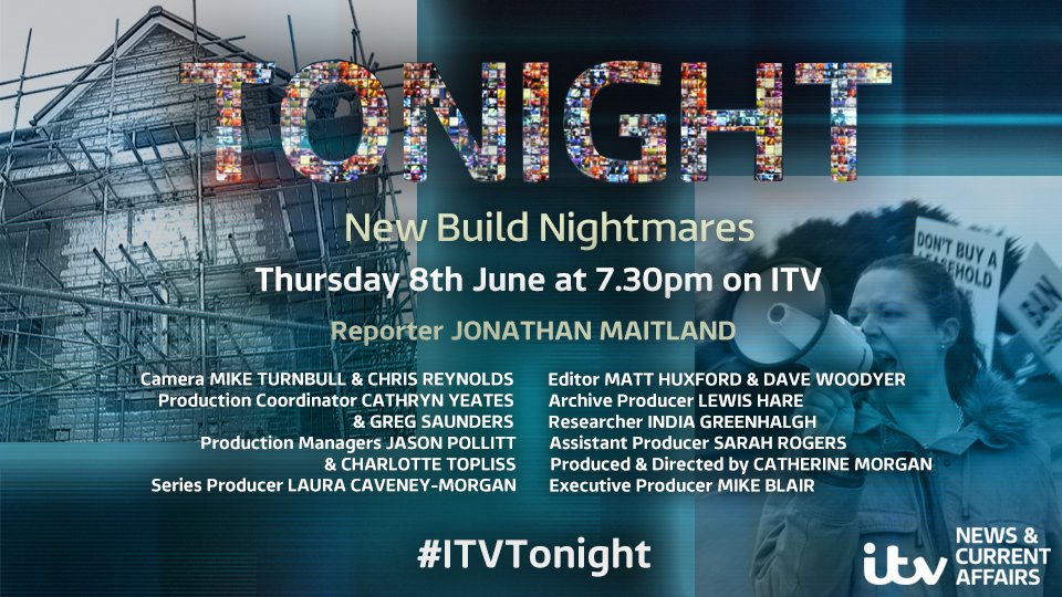 Watch <a href="/ITV/">ITV</a> at 7:30pm to see <a href="/JonnyMaitland/">Jonathan Maitland</a> 's report on #NewBuildNightmares #ITVTonight