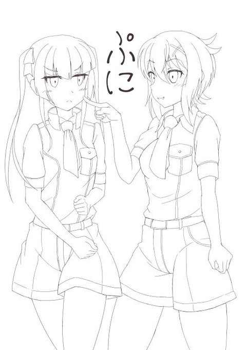 きりしら描いた、シンフォギアAXZのSONGの制服かわいかったので 