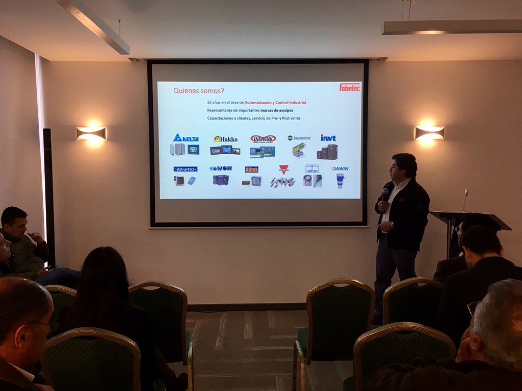 Agencia__SE's tweet photo. Rodrigo Tapia González (@rodrigotapiag), gerente de ventas de @Fabelec, presenta el caso "Uso de VDF en sistemas de agua" #ExpoProveedores https://t.co/cMsJhnPRFe