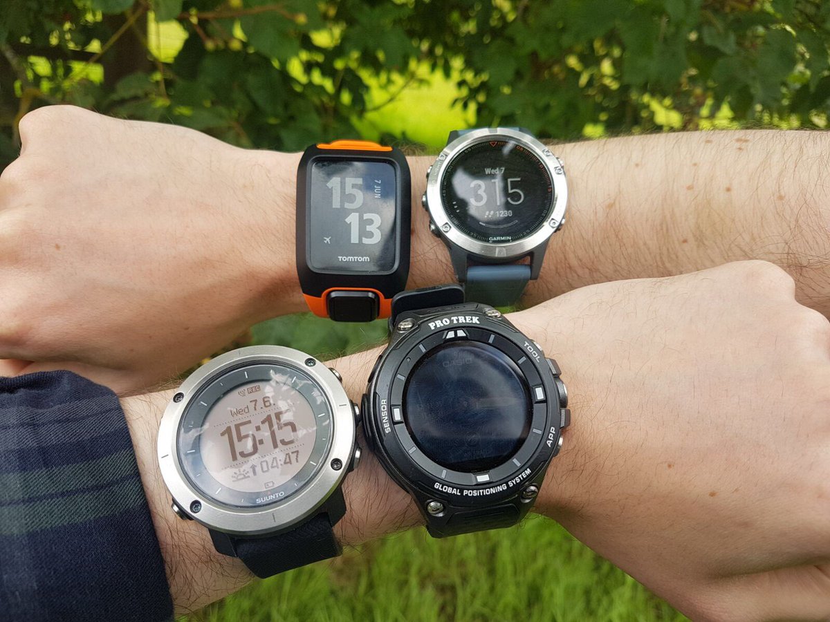AdvTravelmag's tweet photo. We've been testing outdoor GPS watches for the next issue of AT. Which one would you have? https://t.co/QeVoH6X3ly