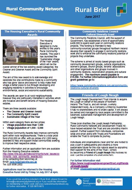 RuralCommNet's tweet photo. Latest Rural Brief with details of training for Faith groups &amp; Using Research for funding, Rural Community Awards, Rural Needs Act &amp; more! https://t.co/7vsNdmxlun