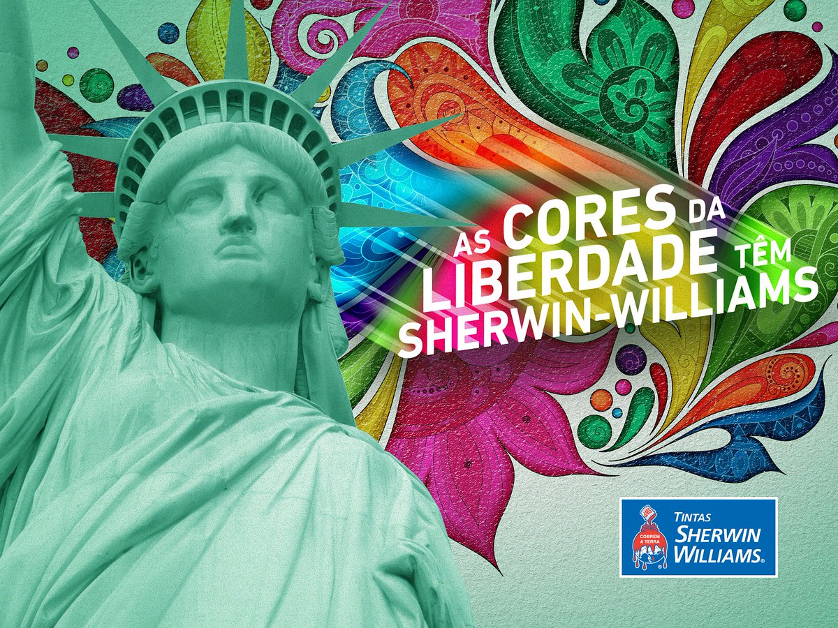 SWBrasil's tweet photo. Você sabia que a marca de tintas que pinta a Estátua da Liberdade também pode pintar as paredes da sua casa? Descubra Sherwin-Williams! https://t.co/9ahzxQsP7k