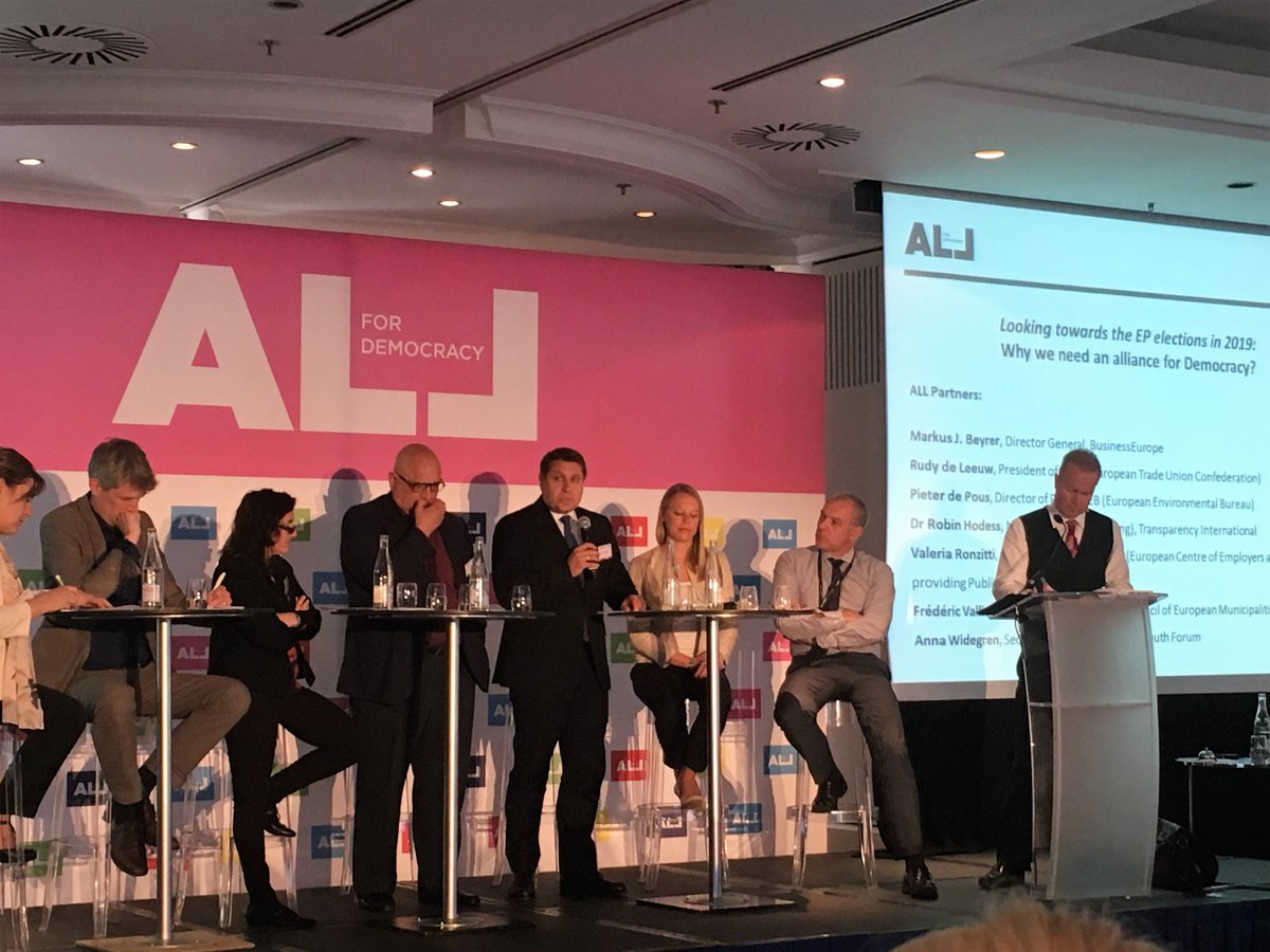 BusinessEurope's tweet photo. There is no freedom of enterprise without free thinking &amp; true democracy – says DG Markus J Beyrer at @ALLiance2019 launch #ALL2019 https://t.co/hkS0OnsrDB