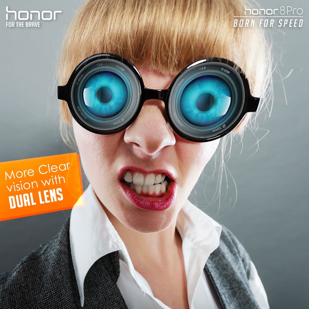 UKHonor's tweet photo. Like your 2 eyes, for precise focus you need the dual camera of an Honor 8 Pro #Honor8 #honor8pro #bornforspeed https://t.co/RpEsp2M46U