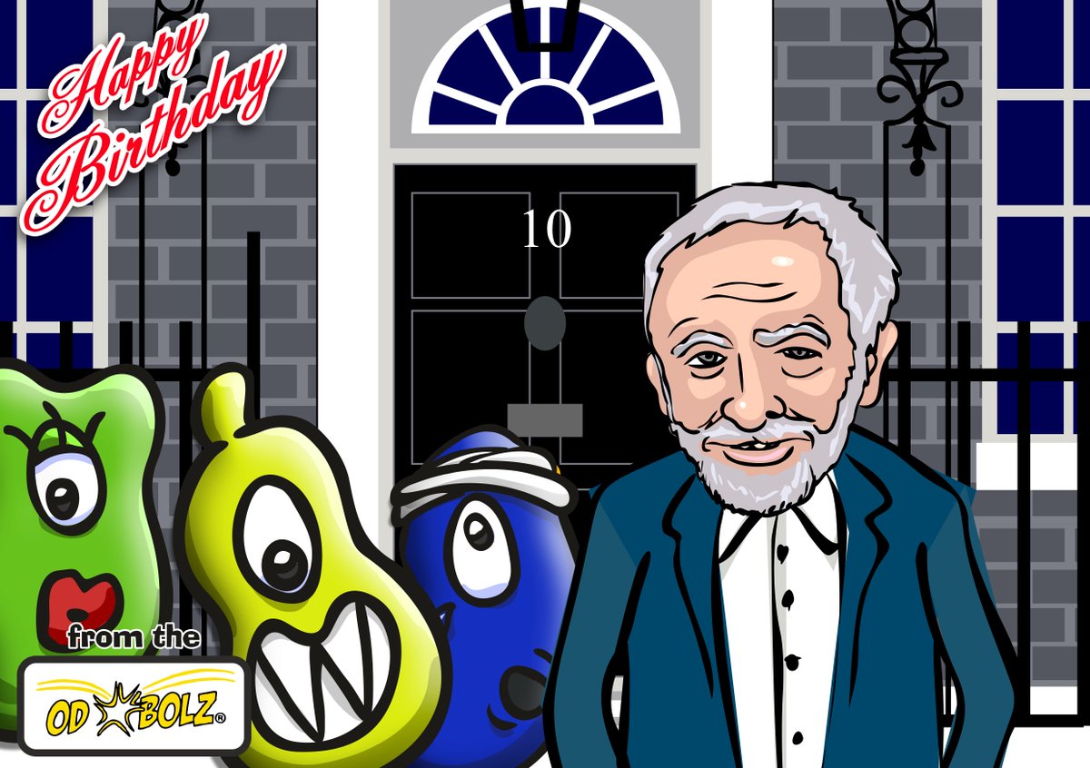 CAPinventions's tweet photo. The @Odbolz with Corbyn on #Birthday L-R: #Fruitcake Home Sec. #ManicMonster Minister for Health. #Bumpz Treasury #LastMinuteCorbynSmears https://t.co/1X83UWc3e7
