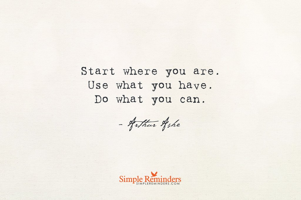 GoMcGillMedia's tweet photo. Start where you are. Use what you have. Do what you can. — Arthur Ashe https://t.co/5JiBFHrRfR