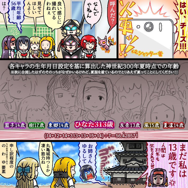 上里ひなた&勇者部で撮った写真に関する漫画を描きました 