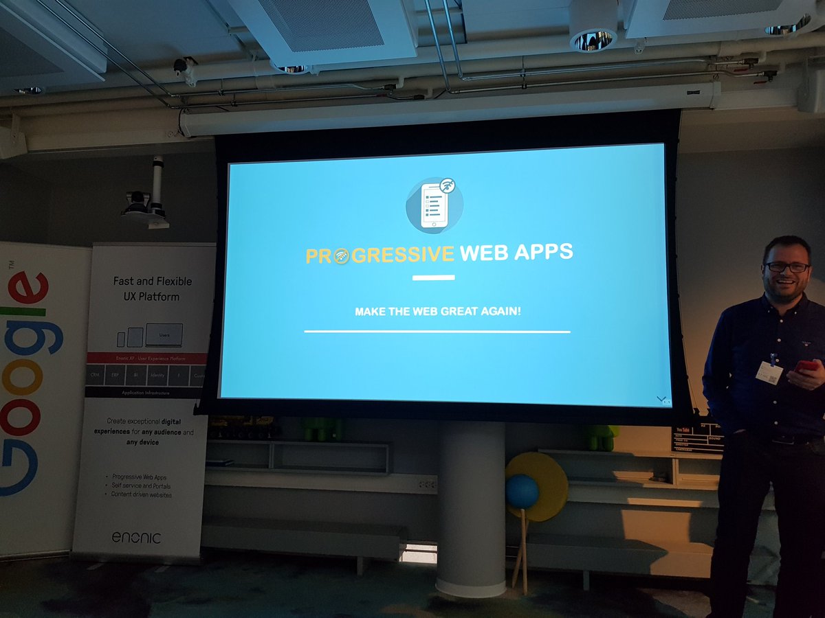 #pwa foredrag hos #Google