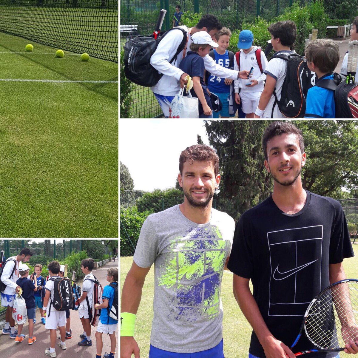rayaneroumane's tweet photo. Premier entraînement sur gazon avec @GrigorDimitrov au Racing Croix Catelan aujourd'hui 👍🏽🎾 #Nike #Tecnifibre https://t.co/Y0WY821ah8