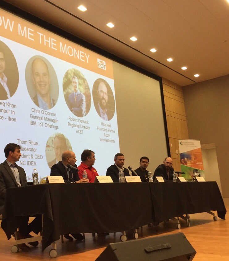RDoreauk's tweet photo. Enjoyed being part of @NCRIoT @tricleantech #TriangleSmartCities Day &amp; Panel w @IBM @ItronInc @StanleyBlkDeckr &amp; others! #ATTnc #mightier https://t.co/iXXEGlJITx