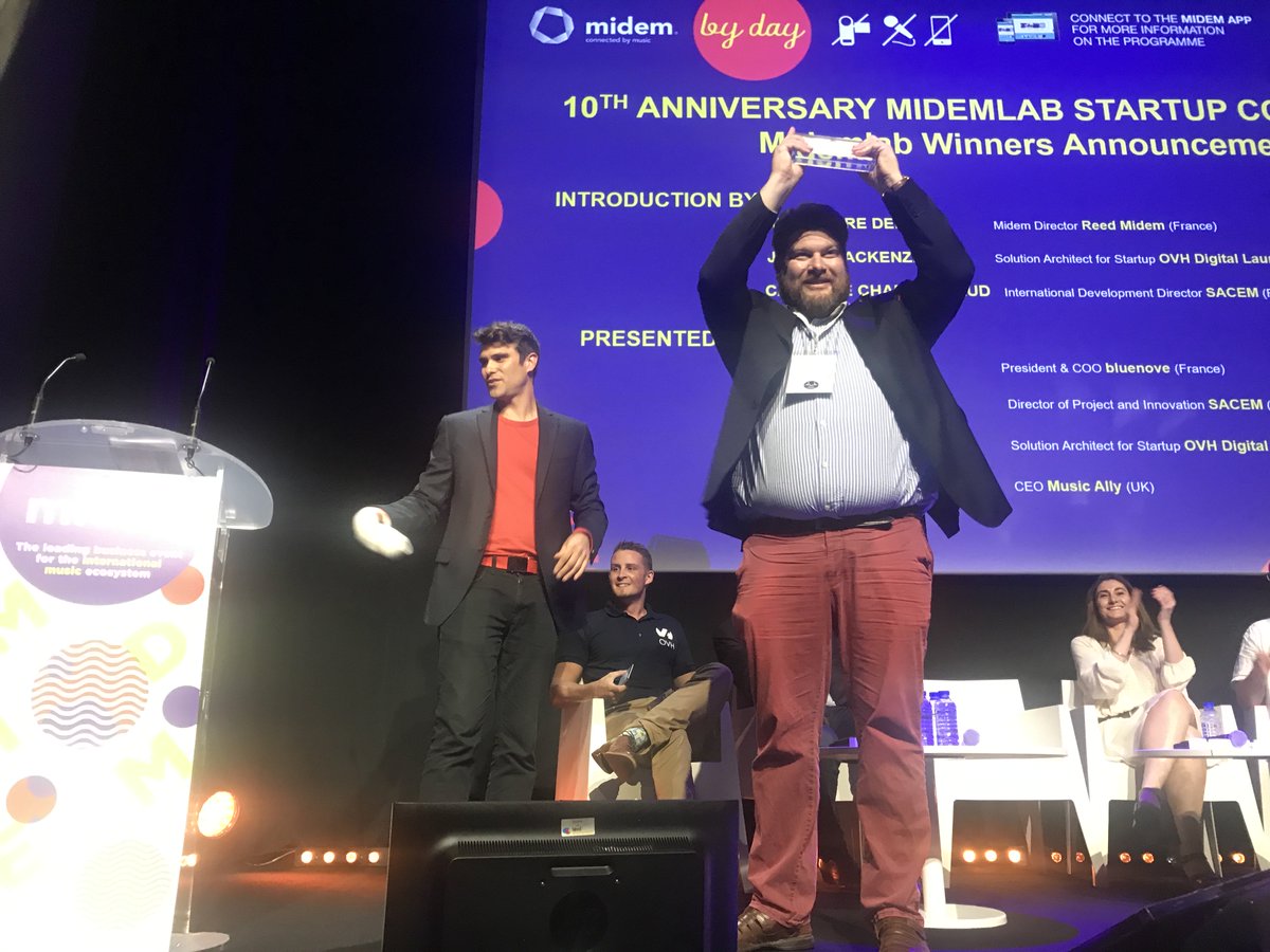 MusicAlly's tweet image. Midemlab 2017 startups contest winners: @HumOnApp @Truelinked @Soundcharts @VINCIHearable musically.com/2017/06/07/mid… #midem via #MusicIsGREAT