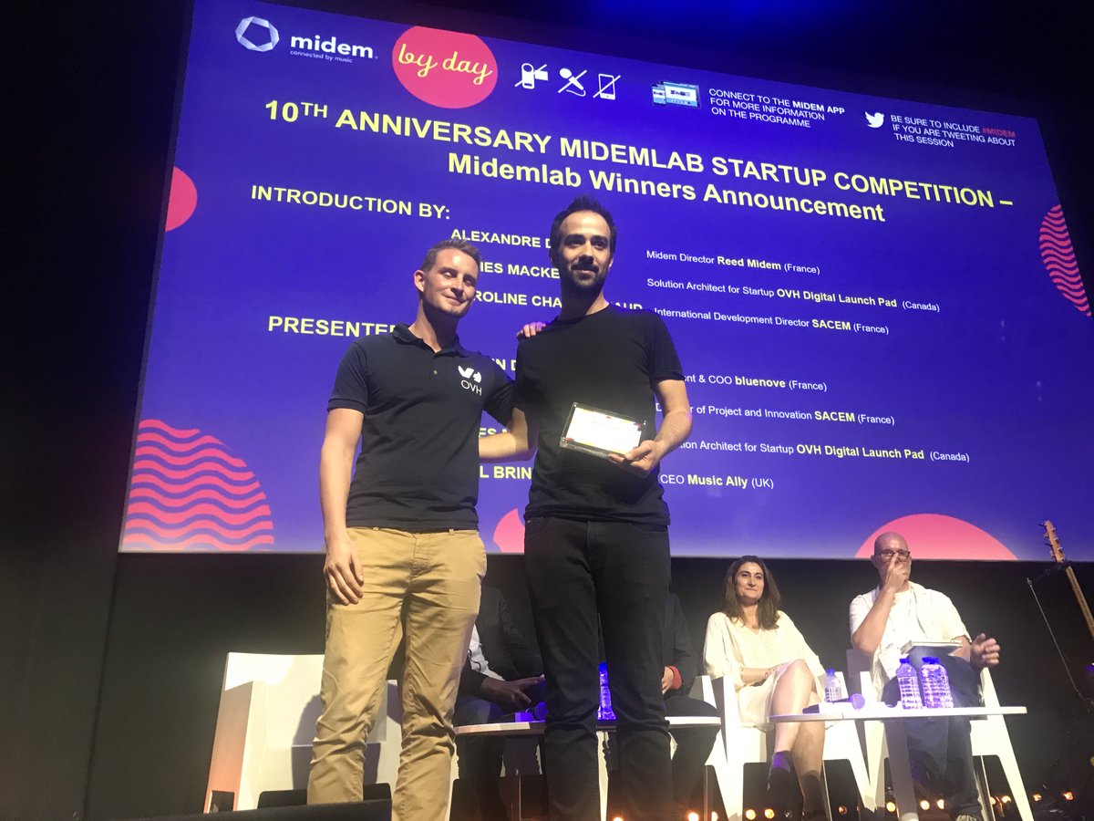 MusicAlly's tweet image. Midemlab 2017 startups contest winners: @HumOnApp @Truelinked @Soundcharts @VINCIHearable musically.com/2017/06/07/mid… #midem via #MusicIsGREAT