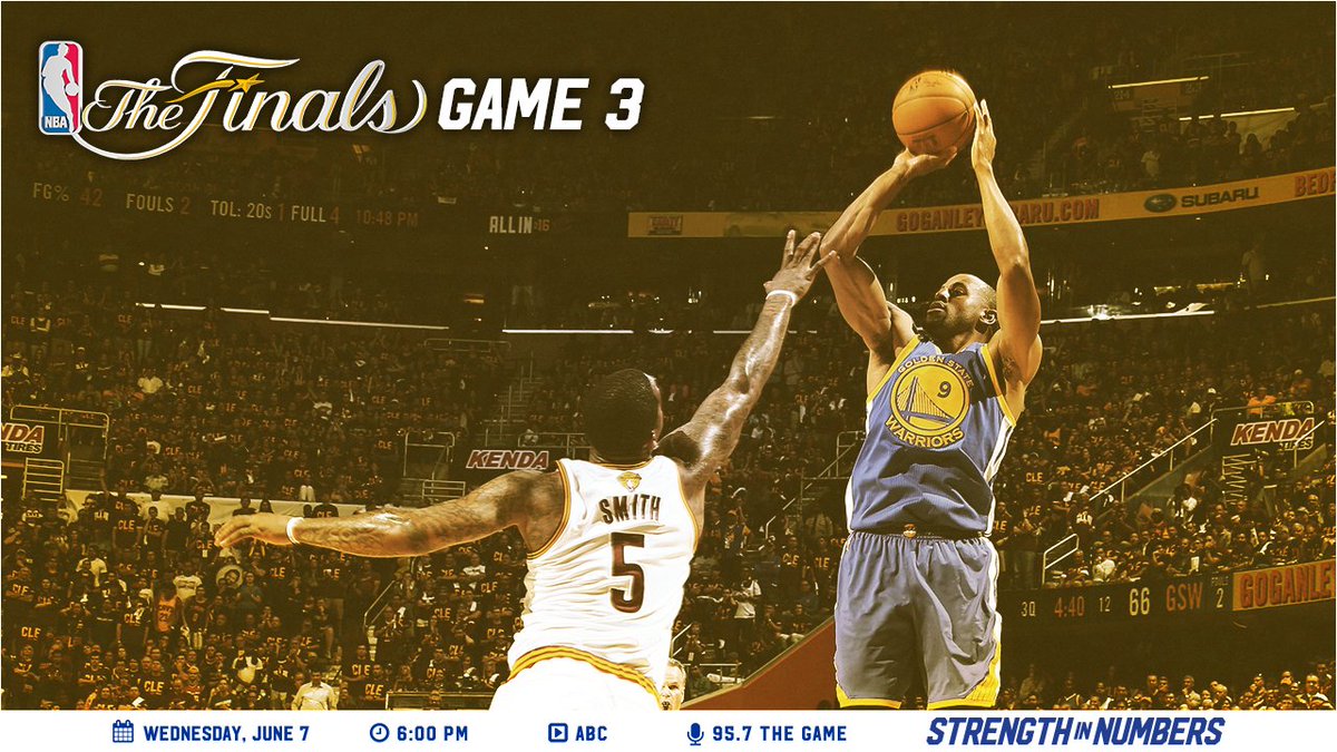 warriors's tweet photo. IT'S GAME DAY! The Dubs hold a 2-0 lead as the series shifts to Cleveland » https://t.co/shrHWZuMzy

#StrengthInNumbers #NBAFinals https://t.co/fweKCSFwWB