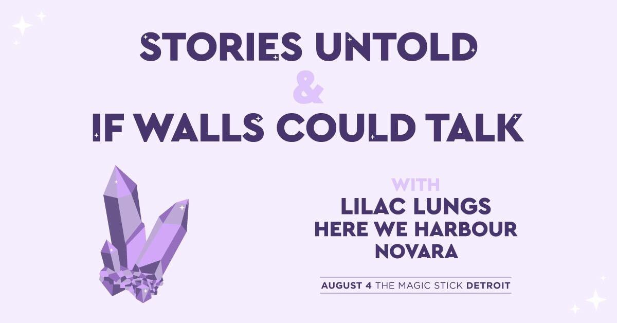 Don't miss us with <a href="/StoriesUntoldMI/">Stories Untold</a> <a href="/iftalkingwalls/">If Walls Could Talk</a> <a href="/LilacLungs/">LILAC LUNGS</a> and Novara August 4th!