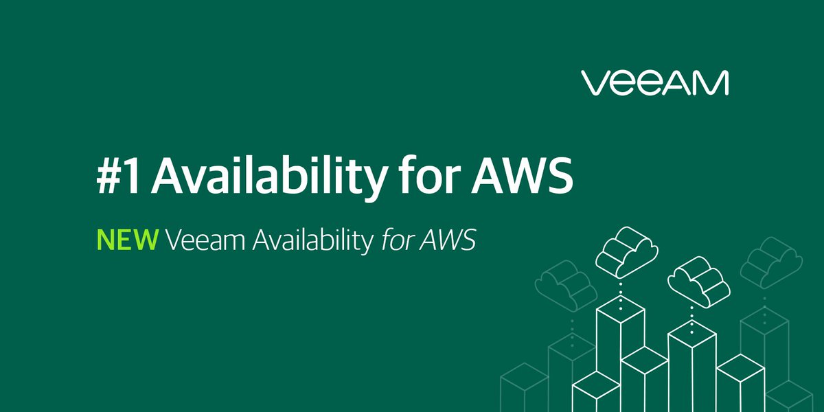 The NEW #Veeam #Availability for AWS brings comprehensive, agentless data protection for #AWS applications and data vee.am/V3mfFw