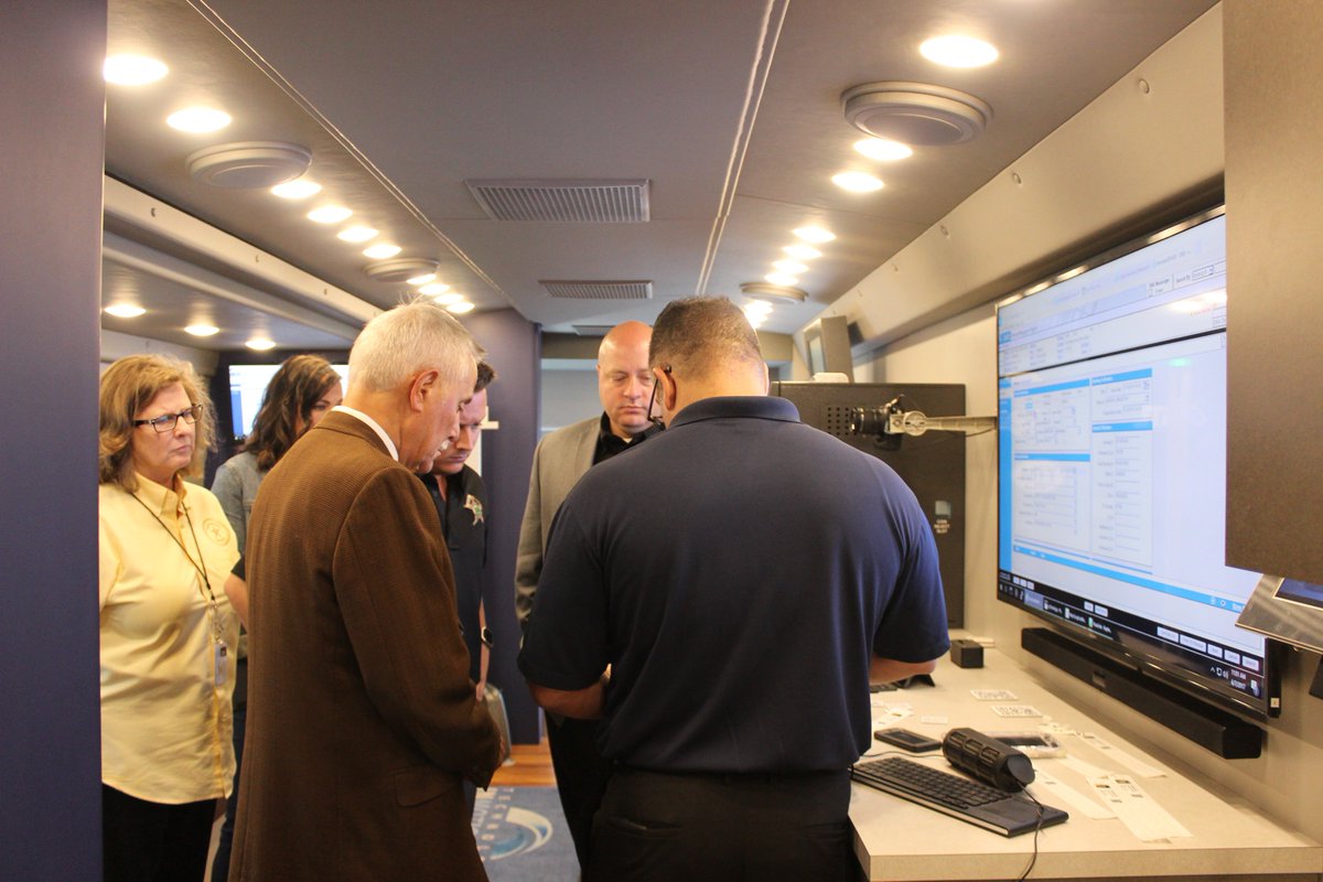 MCSO_IN's tweet photo. The @GlobalTelLink Technology in Motion Tour is outside of the Marion County Jail, featuring the latest in corrections technology. https://t.co/4huJxNFxpx