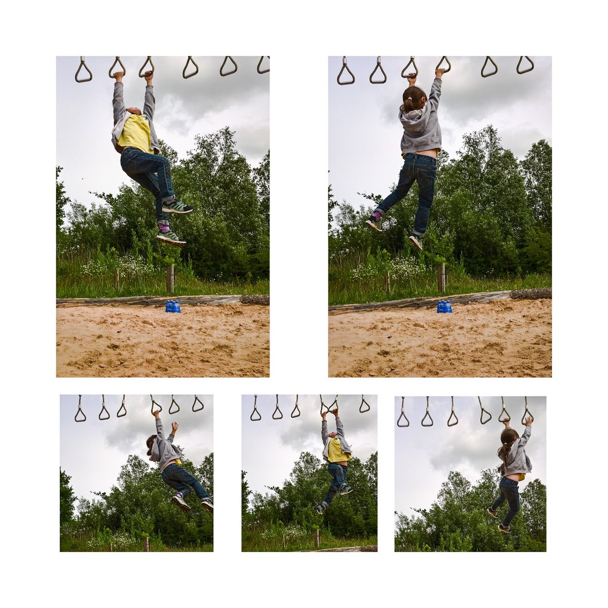 About 8ft up. My baby girl is super strong and determined!