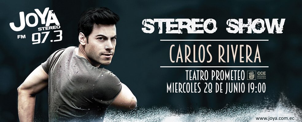 JoyaStereo's tweet photo. Buen miércoles Gente Joya
@EdwinCardenas listo para entregarTE más pases dobles al #StereoShowCarlosRivera en Joya Stereo
Vas en #DobleVía https://t.co/btssMNC12c