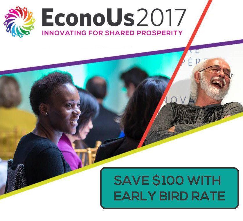 Register today for #EconoUs2017 Connect, learn &amp; share with changemakers from across Canada. September 13-15 bit.ly/2qWrRnb