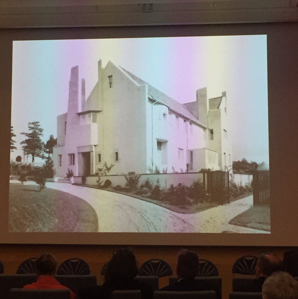 KirstinBridier's tweet photo. Only fitting to spend CR #Mackintosh's bday at @GSofA learning about it's restoration & plans for @N_T_S' Hill House! @SAH1365 #buildonmack https://t.co/DJ9gz4ouqY