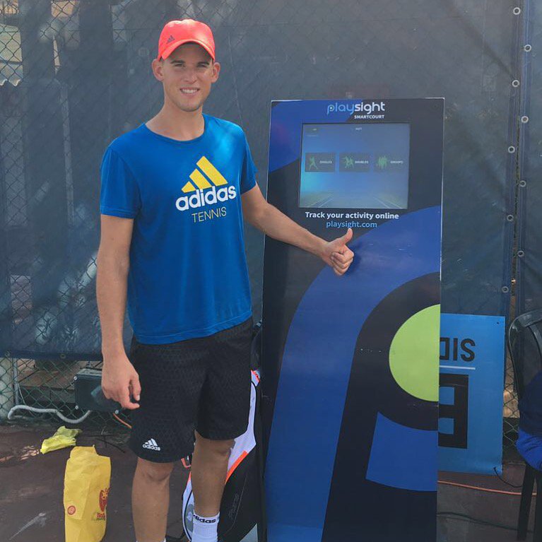 PlaySight's tweet photo. Nice win today, @ThiemDomi! #PlaySightEdge https://t.co/chb3NM53Hi