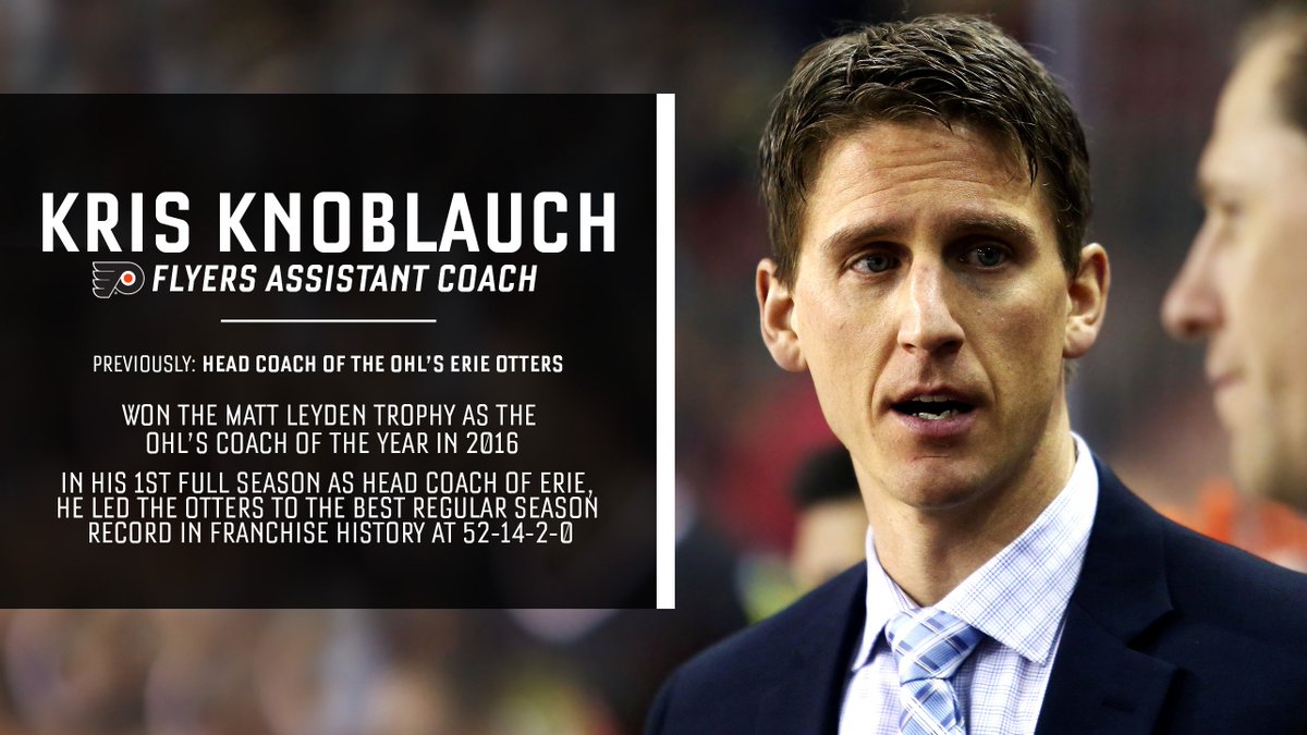 NHLFlyers's tweet photo. The #Flyers have named Kris Knoblauch as Assistant Coach → https://t.co/2O0RSu8qAr https://t.co/pssaNx3uTK