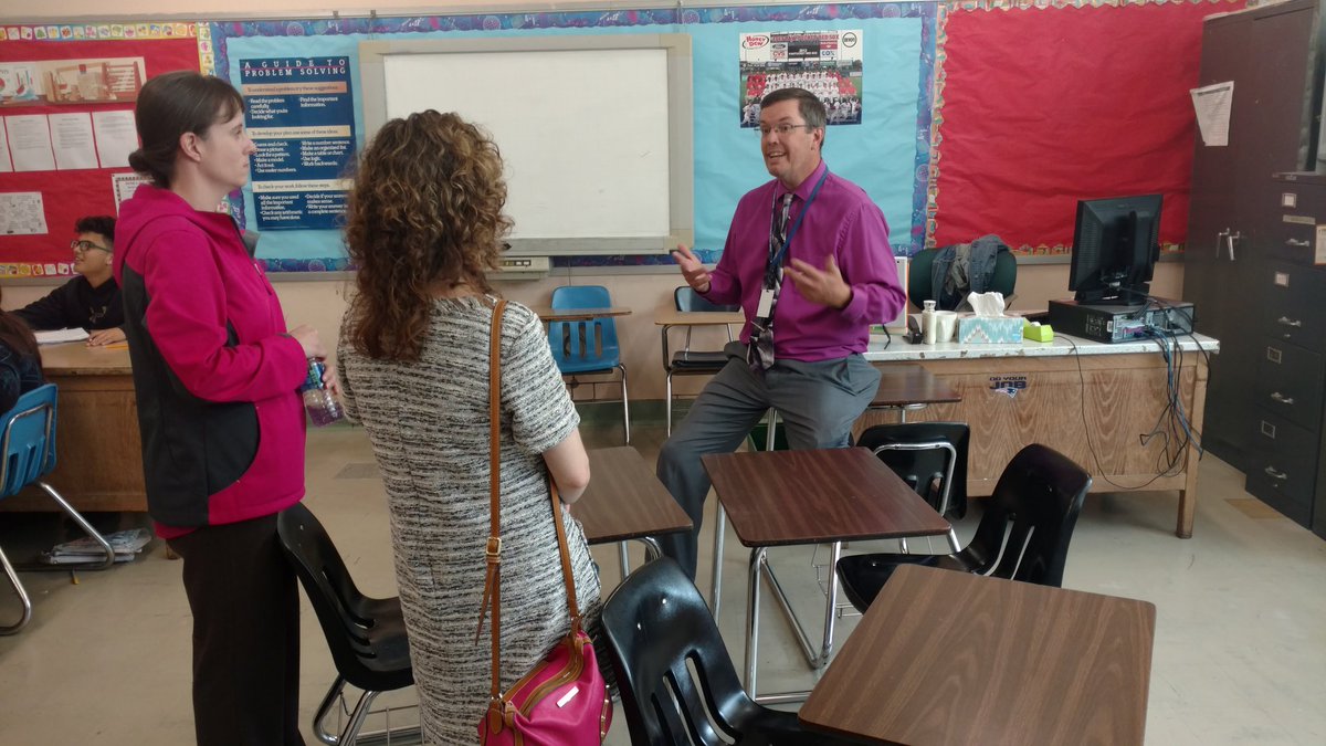 CHSWprincipal's tweet photo. Thanks to Mr. Crudale and the @PVCougars Crazy 8's team for having West teachers come to view some blended learning in action. #creativepd https://t.co/OChFalgrT7