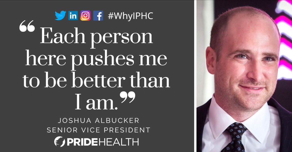 PrideHealth's tweet photo. #WhyIPHC Wednesday! Meet @jalbucker, Senior Vice President of PHC and see why he chooses PHC! https://t.co/Nehrt18UJh