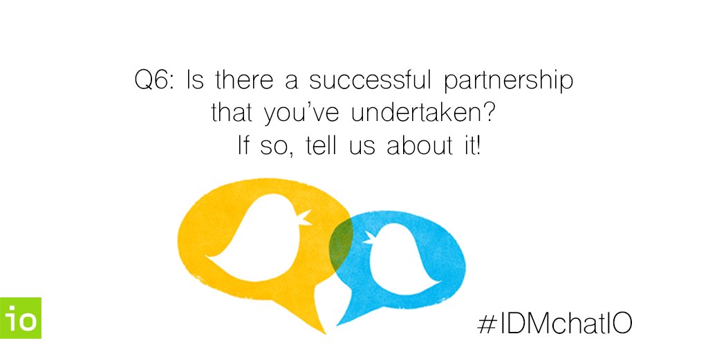 IOnews's tweet photo. Q6 - Is there a successful partnership that you’ve undertaken? If so, tell us about it! We love case studies. #IDMchatIO https://t.co/LyyuD6CIly