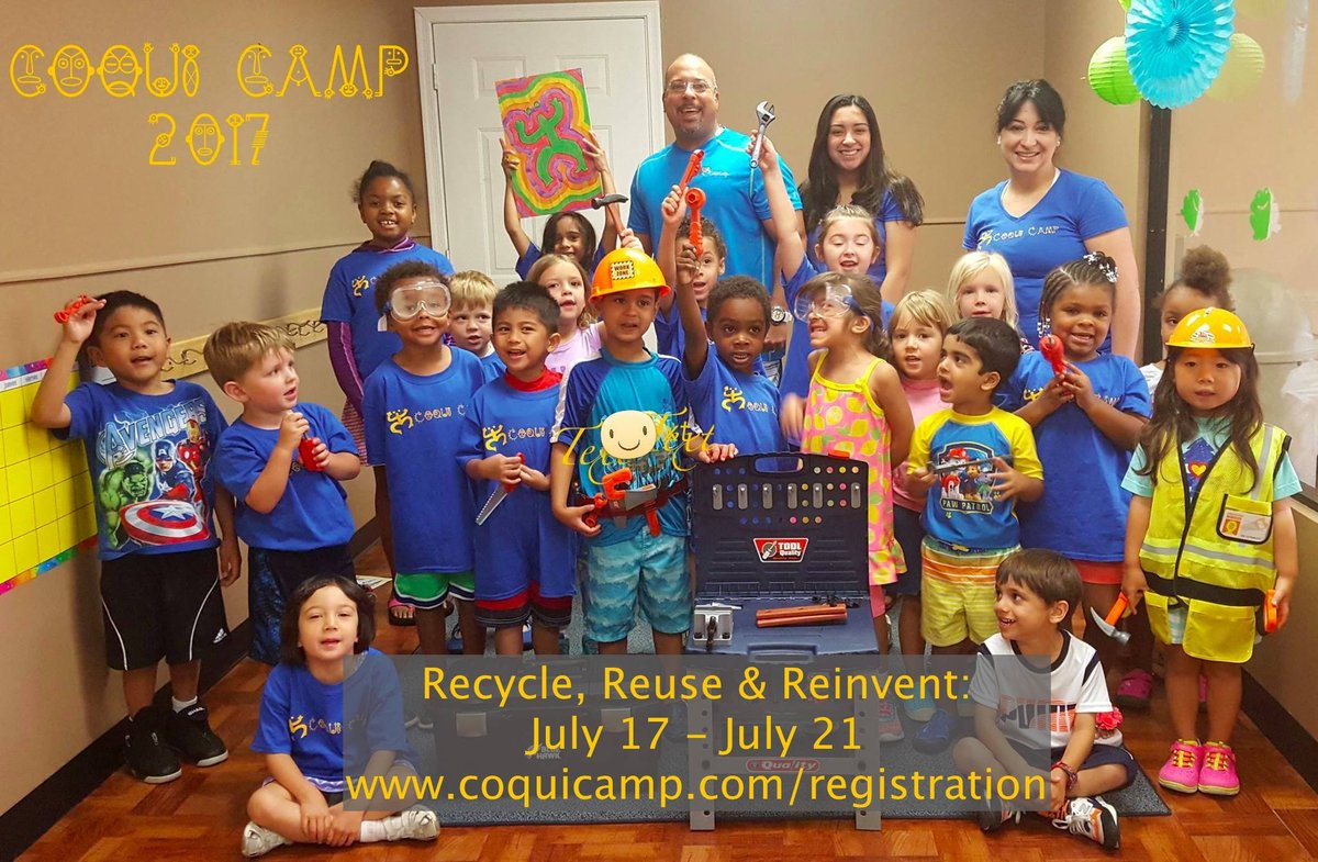 HoCoBlogs's tweet photo. Coqui Camp: Recycle, Reuse &amp; Reinvent, July 17, 8:30 am – 5:00 pm The Hawthorne Village Center https://t.co/PsaDCUa7Qg https://t.co/lYCW4fbTUV