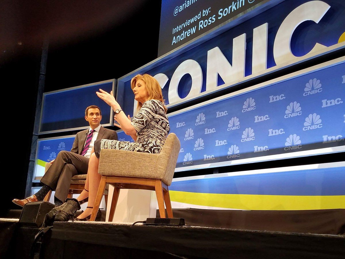 MarciniakBros's tweet photo. "I get 8 hours of sleep a day". #iconictour @ariannahuff #tmobileatwork https://t.co/HfjlkB2JA2