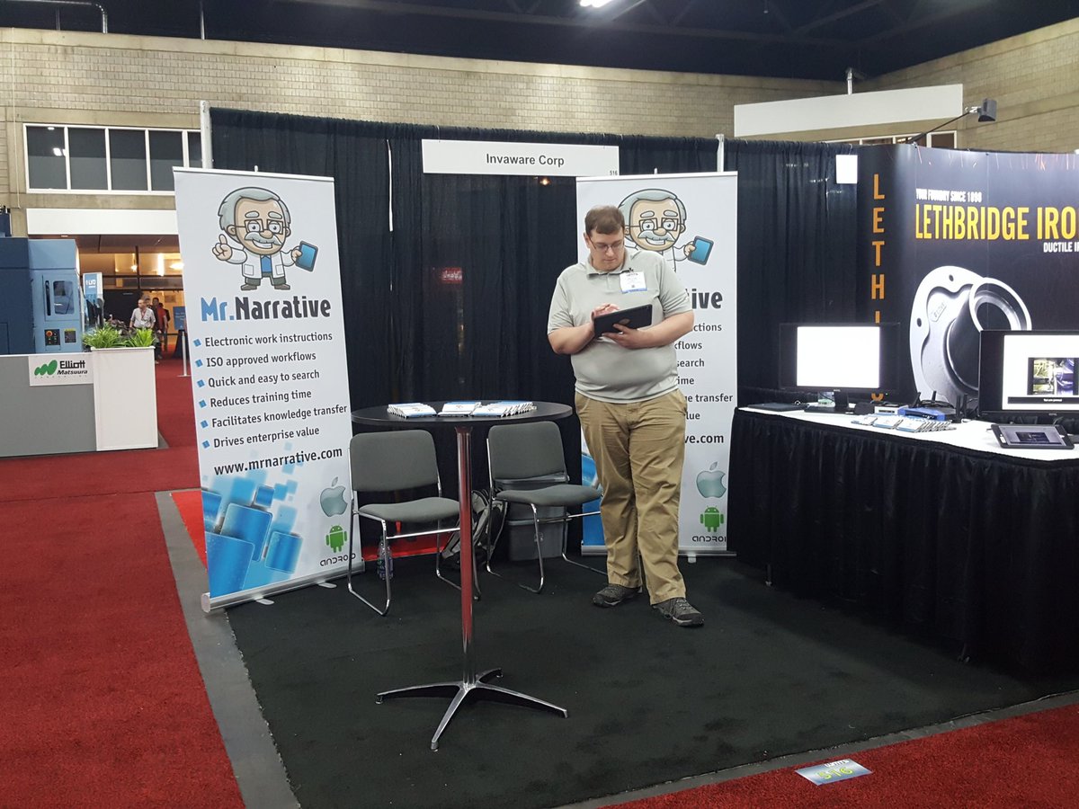 InvawareCorp's tweet photo. Come say Hi to Mike, Steve and Mel at #WMTS2017 booth 516! #SME #tradeshow #manufacturing #electronicworkinstructions https://t.co/DpPFWPdzOu