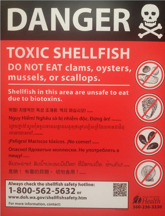 Biotoxin levels have closed N. Whatcom County beaches to recreational shellfish harvest. More here - goo.gl/joQv48