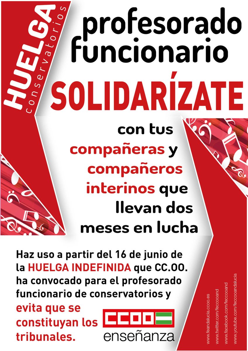 CCOOEnseMalaga's tweet photo. #NoOposConservatorio2017
#StopOposiciones2017
PROFESORES FUNCIONARIOS DE CONSERVATORIO 
SOLIDARÍZATE CON TUS COMPAÑER@S  INTERINOS https://t.co/MDTUDvq8TO