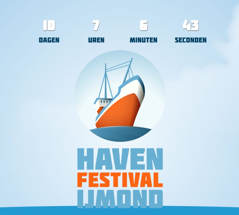 Havenfestival's tweet photo. Aftellen! Klik hier voor alle info: https://t.co/efoe1P13bd https://t.co/kS9KDPHGB8