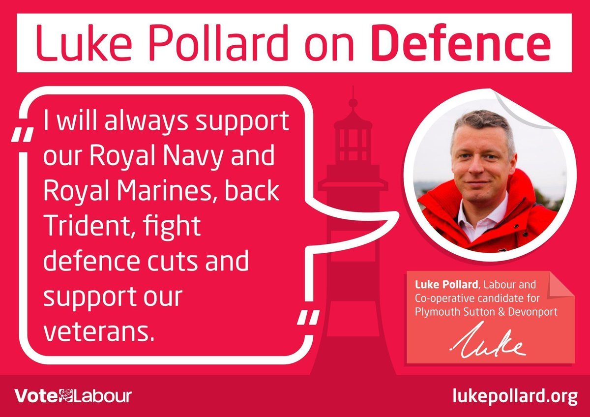 LukePollard's tweet photo. #MyPledges #2. Stand up for our armed forces-Defence spending is the lowest on record at just 1.9% of GDP #VoteLuke https://t.co/HVMcIszL8C https://t.co/aPVtKTdPAq