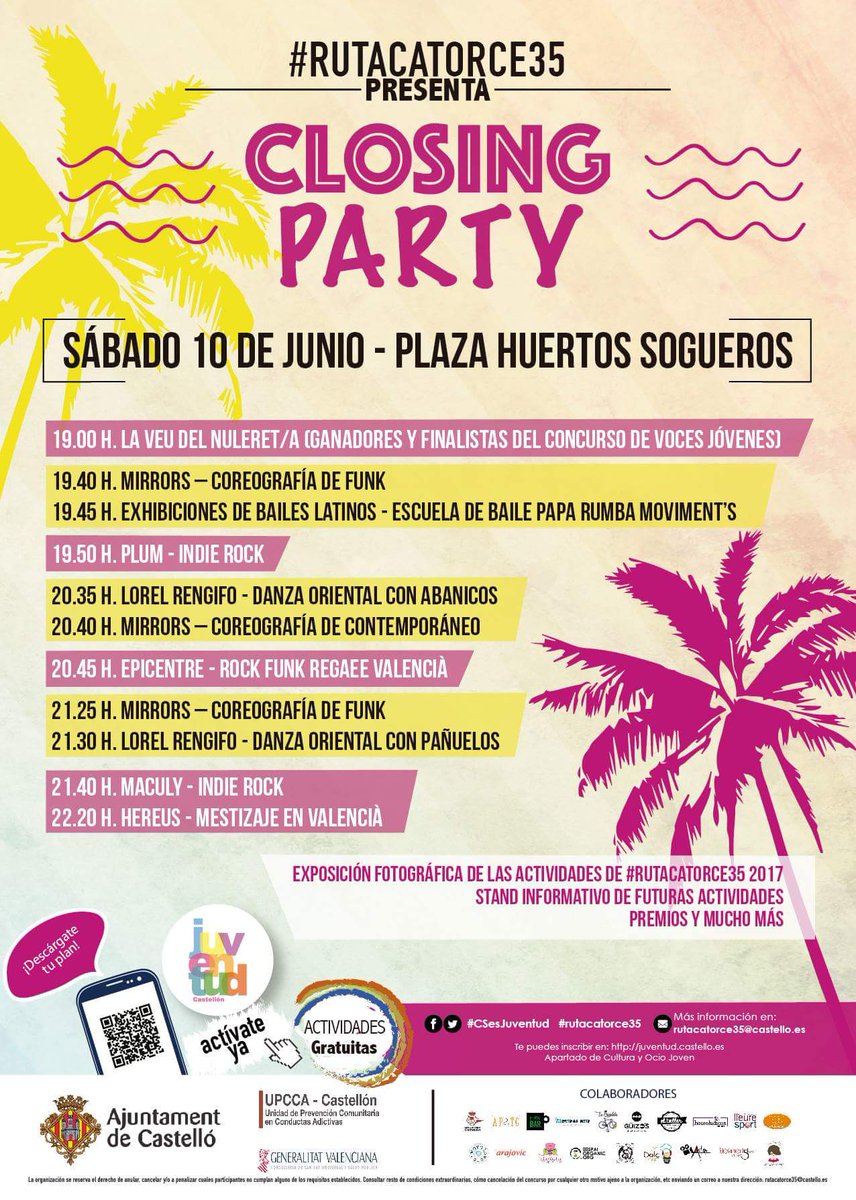 HEREUSOFICIAL's tweet photo. #Hereus en concert! 
 Closing Party de
#rutacatorce35 @CSJuventud a partir de les 19.00 en Huertos Sogueros amb altres grups! Vos esperem! https://t.co/lryyjjCo0Q
