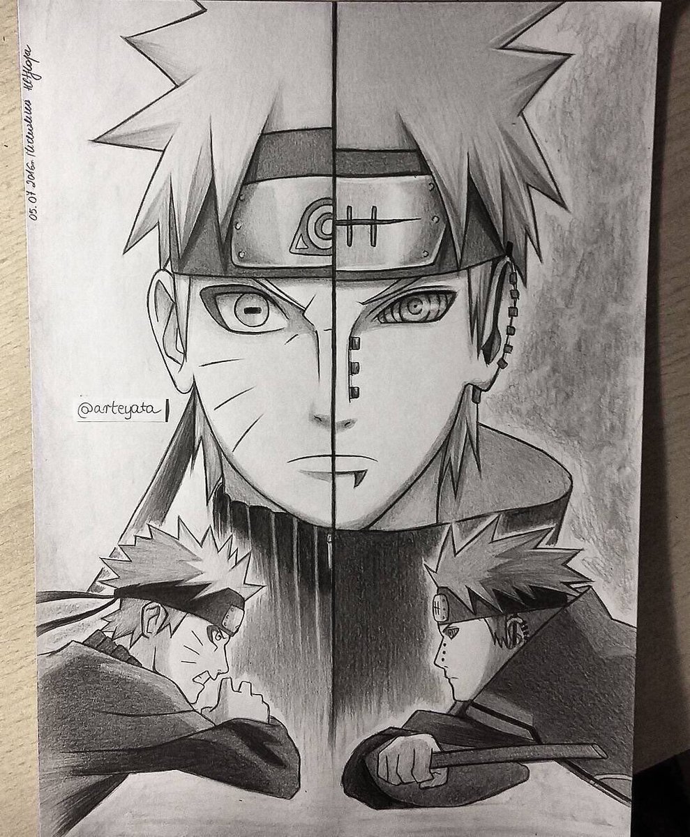 AlmightyUzumaki's tweet photo. Naruto Side-by-Side Fan Art 🔥 https://t.co/i0O9vPq5rd