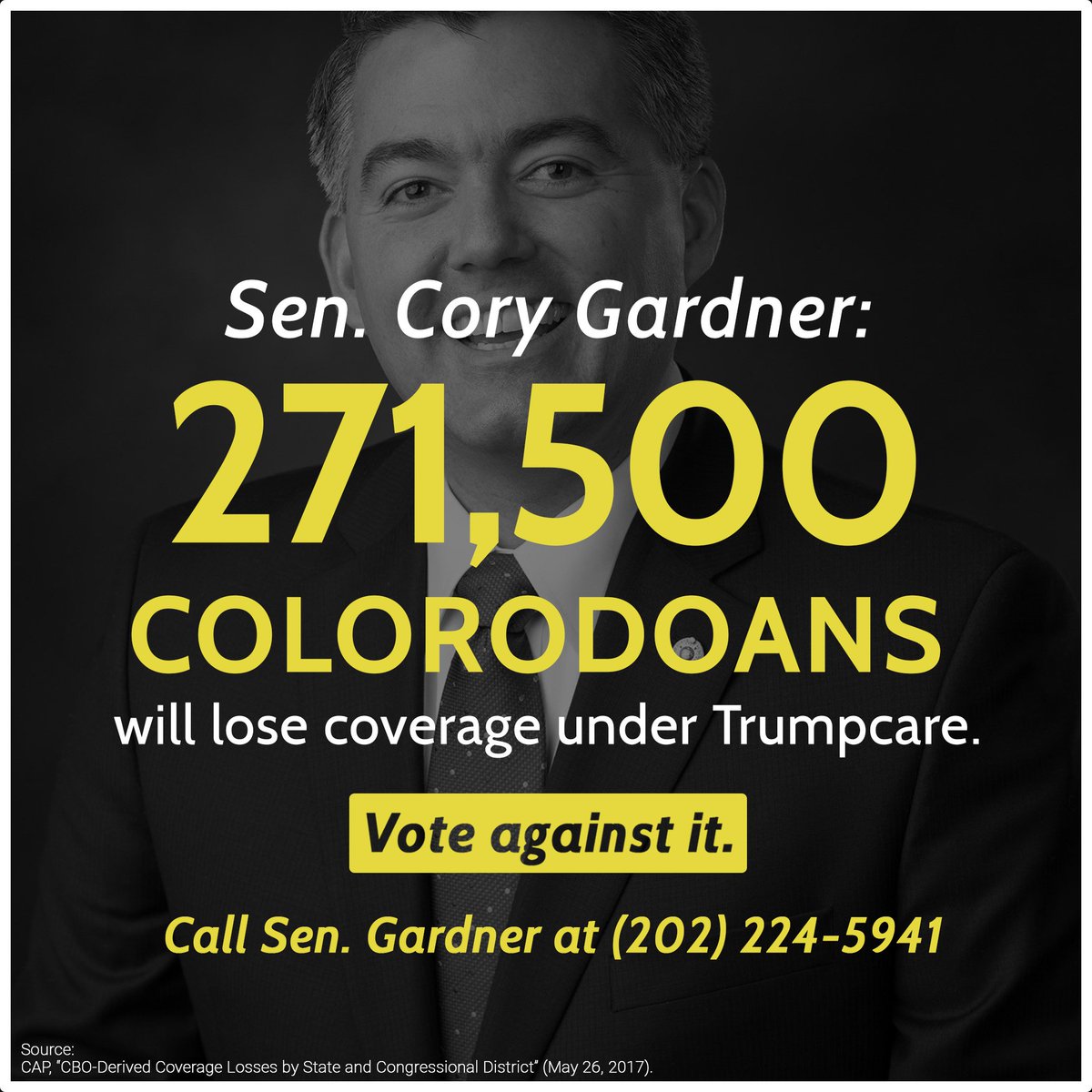 angelthings's tweet image. .@SenCoryGardner The House voted to take Americans' health care away. Don't make the same mistake. #ResistTrumpcare