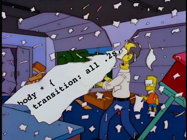 "body transition all"