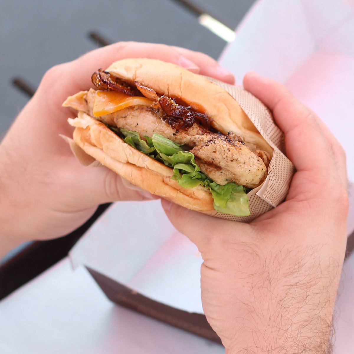 cfaleevista's tweet photo. What is the best part of our new Sandwich? The bun, the bacon or the BBQ sauce?! https://t.co/OZPKFz9djl