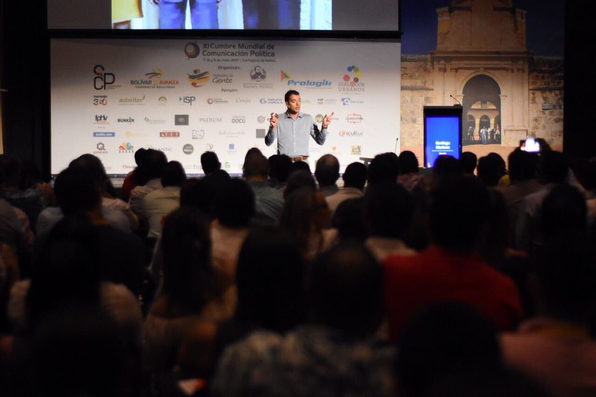 CumbreCP's tweet photo. "La realidad no es la que es sino la que la gente percibe. Está en nuestra mano trabajar dichas percepciones" @nonetsic #CumbreCartagena https://t.co/DetfXwmvpy