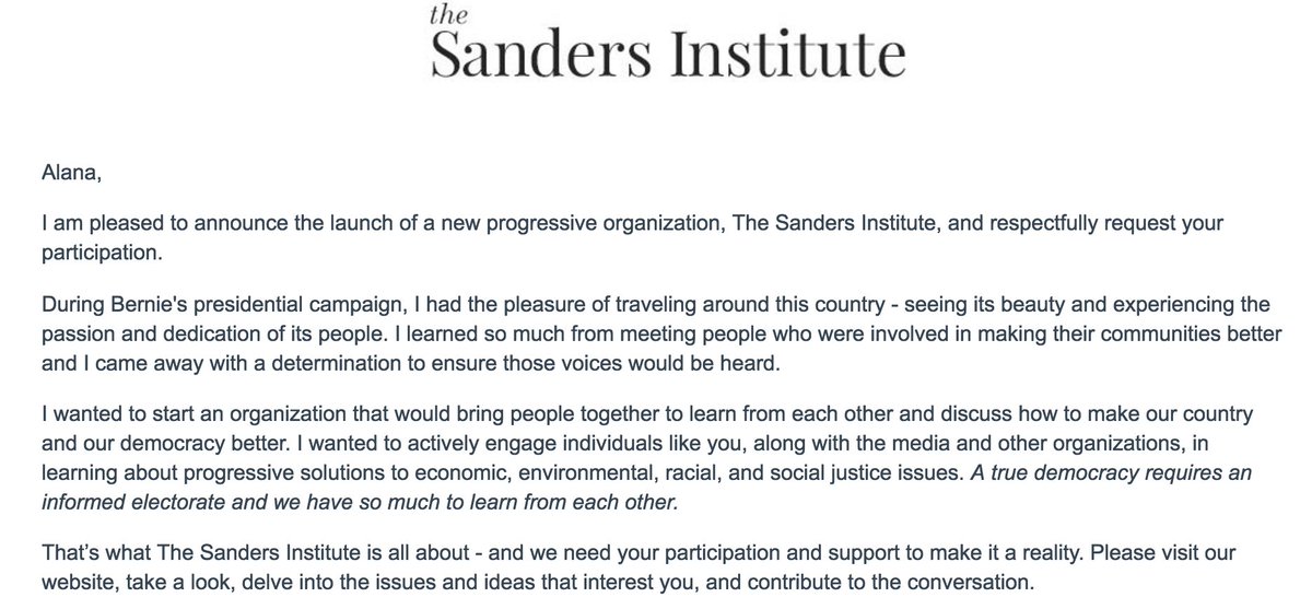 What is the Sanders InstituteWill it help Americans? Eslkevin's Blog